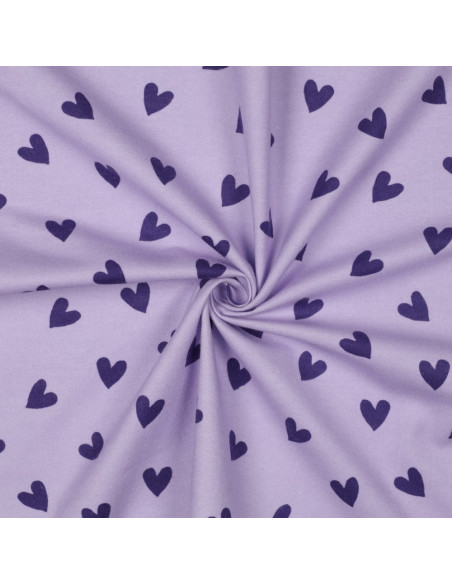 Lavendel flanel stof - Vijgenharten