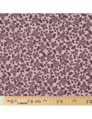 Flanellen bloemenstof - Roze