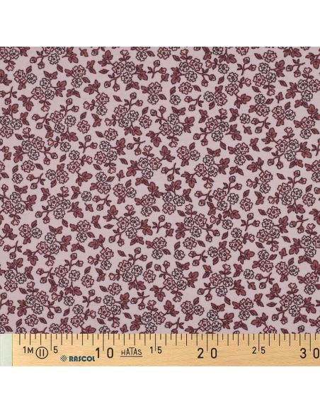 Flanellen bloemenstof - Roze