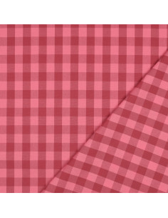 Grote ruit Vichy-stof - Rood en bordeaux 2