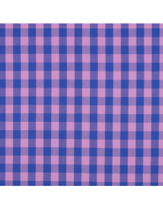 Grote ruitjes Vichy-stof - Lavendel en blauw 2