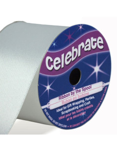 Wit satijnen lint Celebrate - 38 mm x 4 meter
