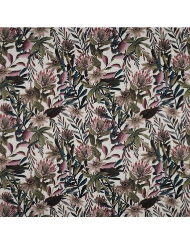 Katoenen canvasdoek - Vintage bloemen