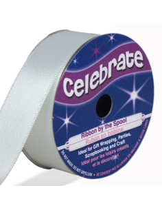 Wit satijnen lint Celebrate - 20 mm x 5 meter