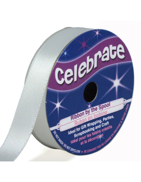 Wit satijnen lint Celebrate - 13 mm x 6 meter
