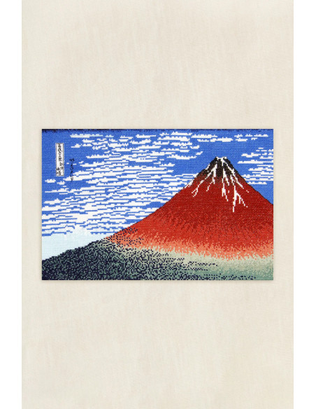 Borduurpakket kruissteek - De Rode Fuji