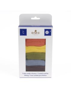 Set van 5 gekaarde wol voor vilten DMC - Herfst