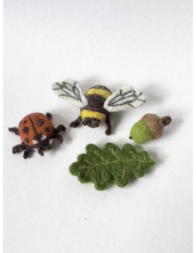 Set van 5 gekaarde wol voor vilten DMC - Herfst