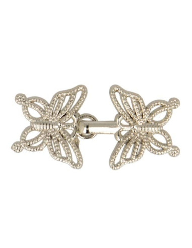 Chique vlinderdas Brandebourg - Zilver