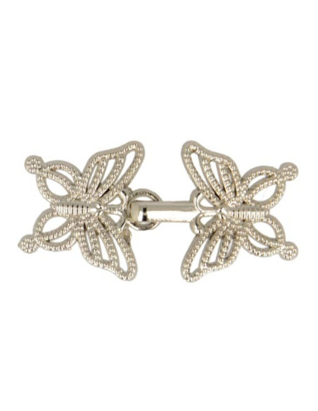 Chique vlinderdas Brandebourg - Zilver