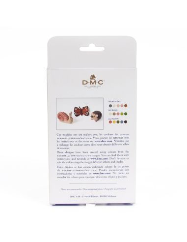 Set van 5 gekaarde wol voor vilten DMC - Seashell
