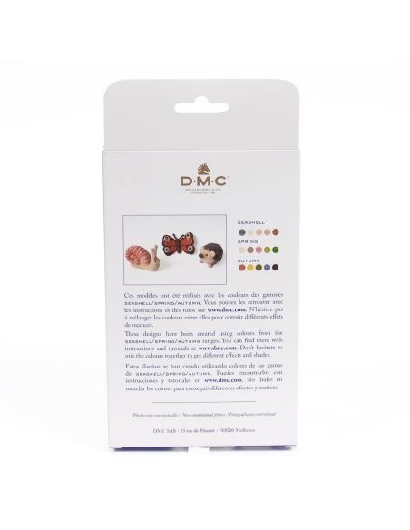Set van 5 gekaarde wol voor vilten DMC - Seashell