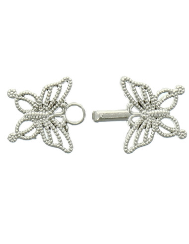 Chique vlinderdas Brandebourg - Zilver