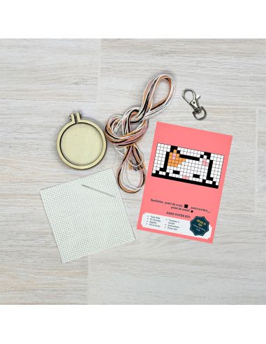 Mini borduurpakket kruissteek - we zijn gek op elkaar