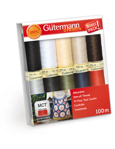Set van 10 Gütermann polyester naaigaren - Basis