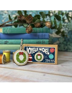 Mini borduurpakket kruissteek - Vrolijk Kerstfeest!