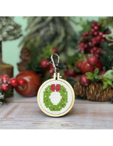 Mini borduurpakket kruissteek - Vrolijk Kerstfeest!