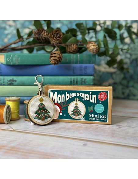 Mini borduurpakket kruissteek - Mijn mooie kerstboom