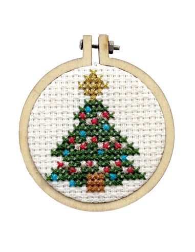 Mini borduurpakket kruissteek - Mijn mooie kerstboom