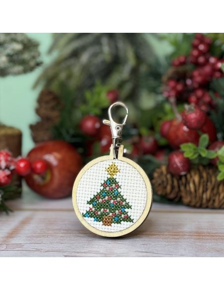 Mini borduurpakket kruissteek - Mijn mooie kerstboom
