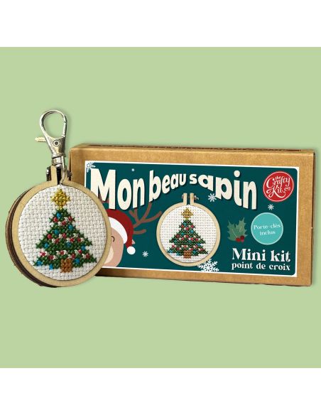 Mini borduurpakket kruissteek - Mijn mooie kerstboom