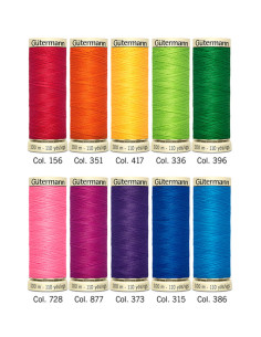 Set van 10 Gütermann polyester naaigaren - Fel 2