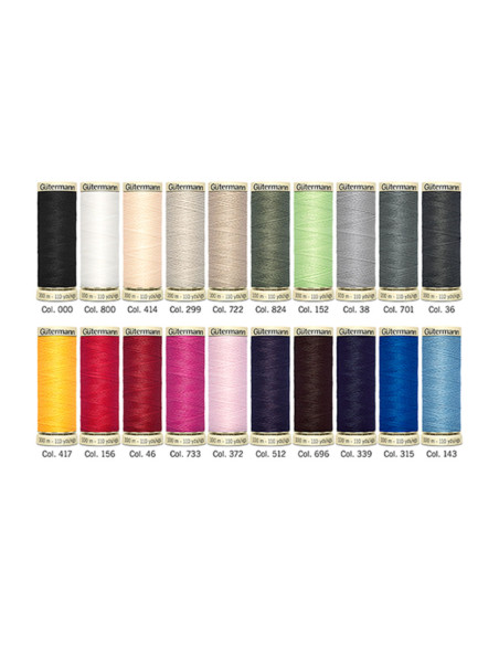 Set van 20 Gütermann polyester naaigaren