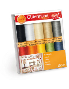 Set van 10 Gütermann katoenen naaigaren