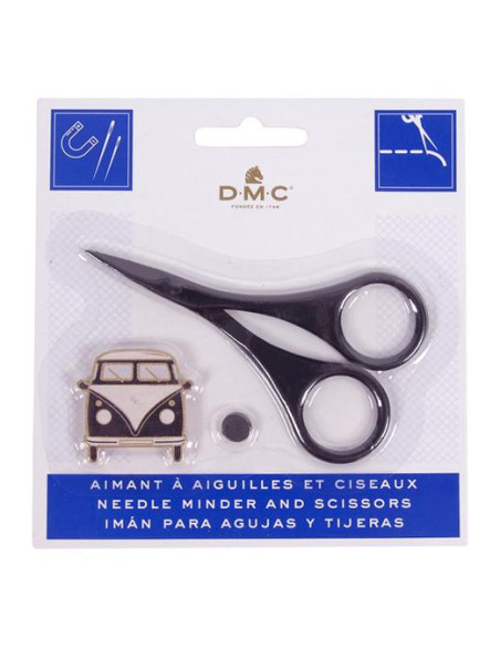 DMC reisset met schaar en naaldenmagneet - Zwart
