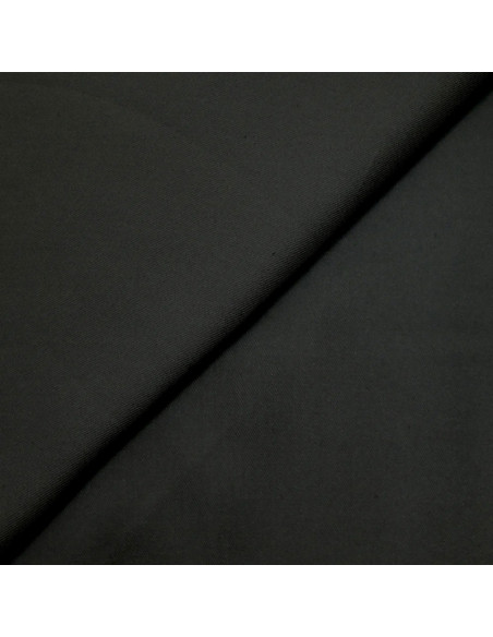 Zware viscose twill stof - Zwart