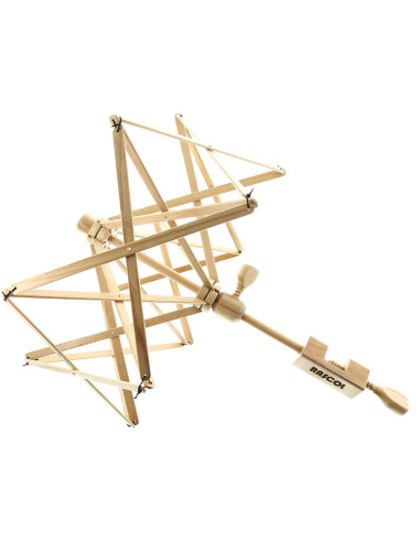 Houten garenhaspel met klem van Rascol