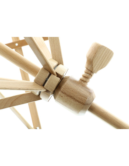 Houten garenhaspel met klem van Rascol