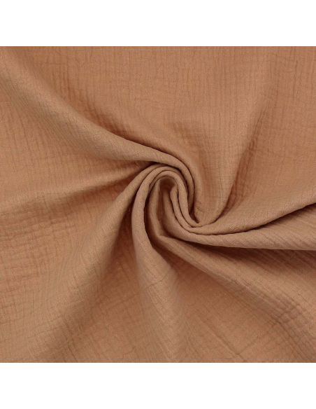Dubbel gaas katoenen stof - Beige