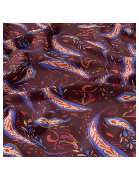 Viscose stof - Nini paars en blauw