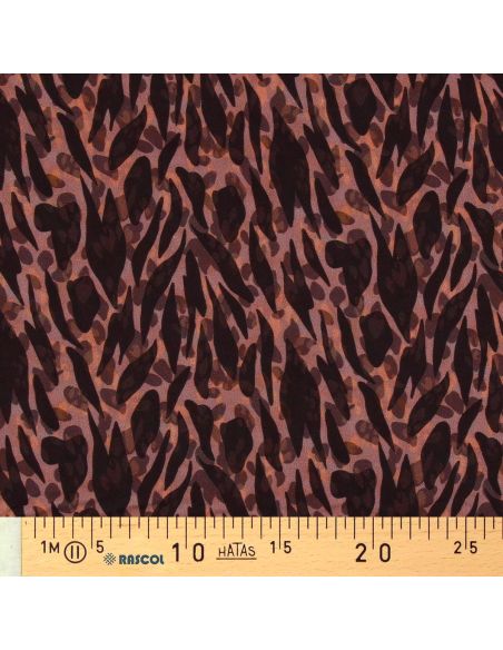 Viscose stof - Zomalia bruin