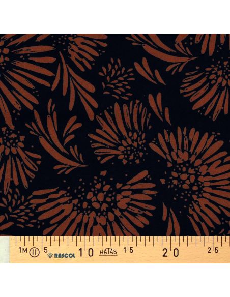 Viscose stof - Audrey zwart en bruin