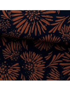 Viscose stof - Audrey zwart en bruin 2