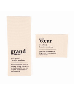 Set van 2 geweven labels - Duo Groot hart 2