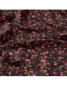 Viscose stof - Kersenhout vijg en roze