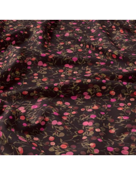 Viscose stof - Kersenhout vijg en roze