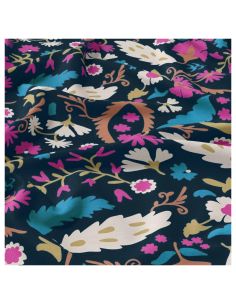 Viscose stof - Alio blauw en roze