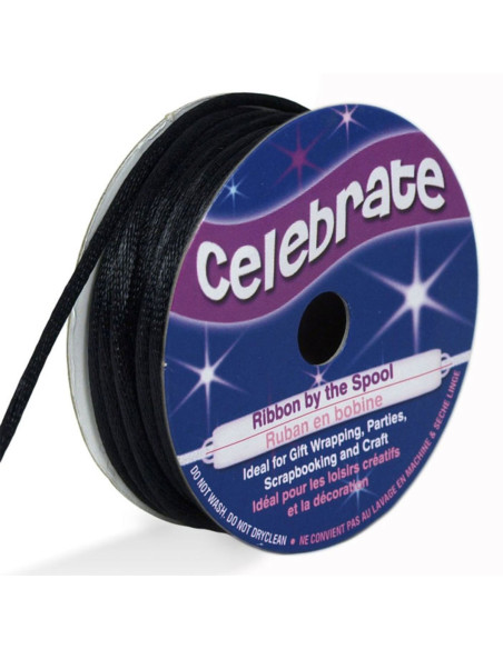 Ratstaartkoord Celebrate zwart - 2 mm x 10 meter