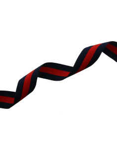 Gallonstrepen 40 mm - Blauw en rood 2