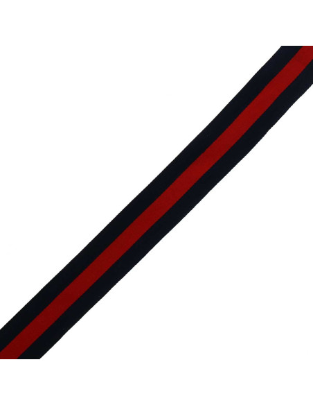 Gallonstrepen 40 mm - Blauw en rood