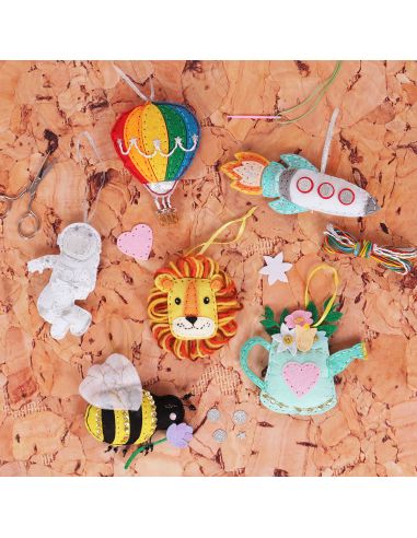Vilt decoratieset: Luchtballon
