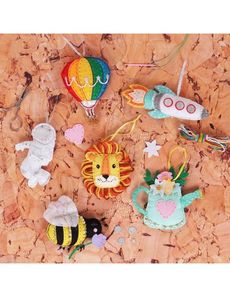 Vilt decoratieset: Luchtballon