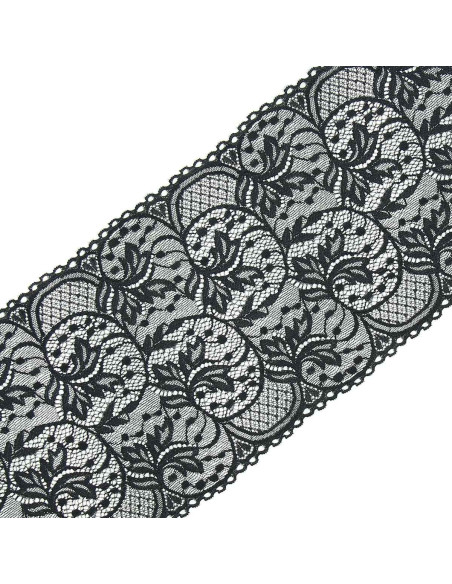 Elastisch kant grote breedte 16,7 cm - Antraciet