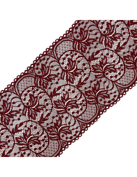 Elastisch kant grote breedte 16,7 cm - Bordeaux