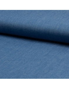 Chambray stof - Blauw