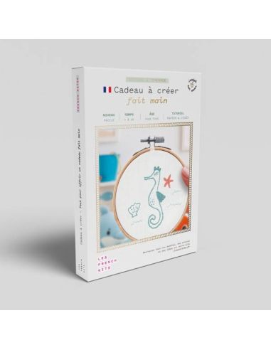 Borduurpakket French'kits - Zeepaardje